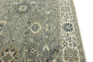 Taupe Floral Osh Chobi 8X10 Peshawar Oriental Rug