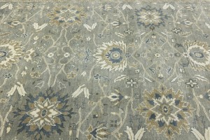 Taupe Floral Osh Chobi 8X10 Peshawar Oriental Rug