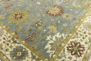 Blue-gray Floral Osh Chobi 10X14 Peshawar Oriental Rug