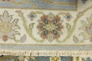 Blue-gray Floral Osh Chobi 2'5X10 Peshawar Oriental Runner Rug