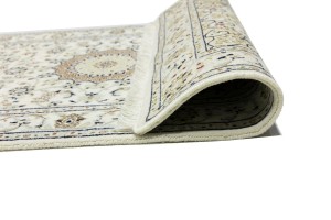 Cream Floral 3X10 Indo-Nain Oriental Runner Rug