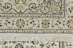 Cream Floral 3X10 Indo-Nain Oriental Runner Rug