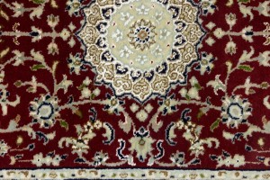 Red Floral 3X5 Indo-Nain Oriental Rug