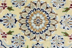 Light Blue-gray Floral 6X9 Indo-Nain Oriental Rug