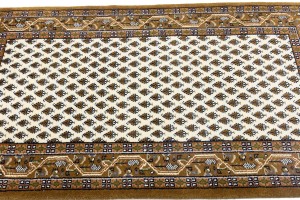 Cream Floral 3X5 Indo Botemir Oriental Rug