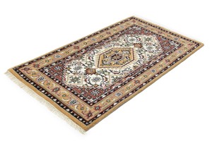 Cream Floral Tribal 3X5'6 Indo-Bidjar Oriental Rug