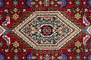 Red Floral Tribal 3'2X5'6 Indo-Bidjar Oriental Rug