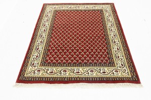 Red Floral 4X6 Indo Botemir Oriental Rug
