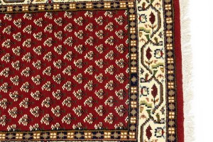 Red Floral 2'8X11'6 Indo Botemir Oriental Runner Rug