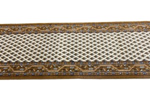Cream Floral 3X11 Indo Botemir Oriental Runner Rug