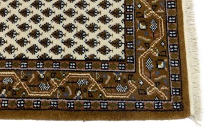 Cream Floral 2'5X8'8 Indo Botemir Oriental Runner Rug