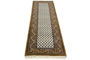 Cream Floral 2'5X8'8 Indo Botemir Oriental Runner Rug