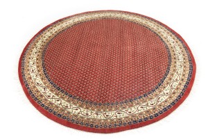 Red Floral 10X10 Indo Botemir Oriental Round Rug