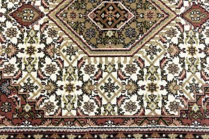 Cream Floral Tribal 6X8 Indo-Bidjar Oriental Rug