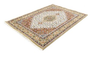 Cream Floral Tribal 6X8 Indo-Bidjar Oriental Rug