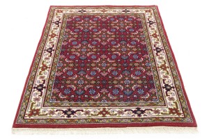 Red Floral Tribal 4X6 Indo-Bidjar Oriental Rug