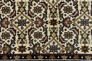 Cream Floral Tribal 4X6 Indo-Bidjar Oriental Rug