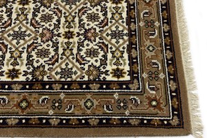Cream Floral Tribal 4X6 Indo-Bidjar Oriental Rug