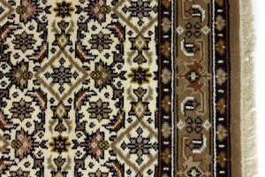 Cream Floral Tribal 4X6 Indo-Bidjar Oriental Rug