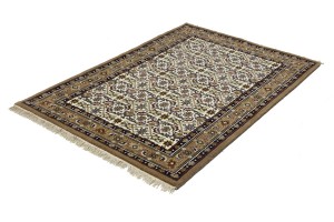 Cream Floral Tribal 4X6 Indo-Bidjar Oriental Rug