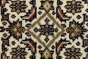 Cream Floral Tribal 4X6 Indo-Bidjar Oriental Rug