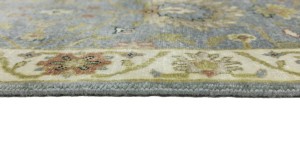 Blue-gray Floral Osh Chobi 3X8 Peshawar Oriental Runner Rug