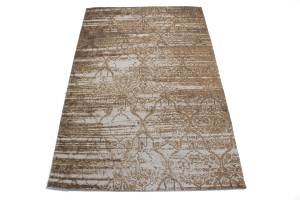 Amber Brown 4X6 Vintage Style Oriental Rug