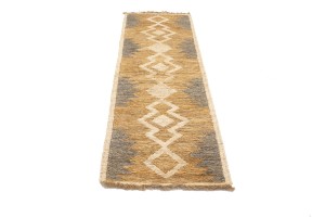 Cream Braided Style Jute Sumak 3X8 Modern Runner Rug