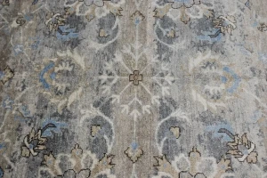 Multicolored Bamboo Silk 8X10 Distressed Modern Rug