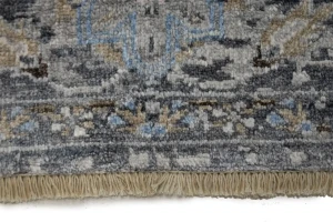 Multicolored Bamboo Silk 8X10 Distressed Modern Rug