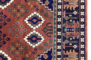 Rust & Navy Tribal 9X12 Indo-Joshaghan Oriental Rug