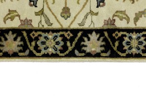 Cream Floral Osh Chobi 2'5X12 Peshawar Oriental Runner Rug