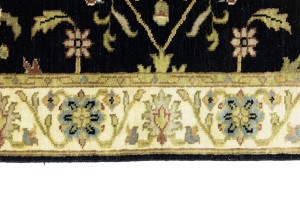 Black Floral Osh Chobi 3X5 Peshawar Oriental Rug
