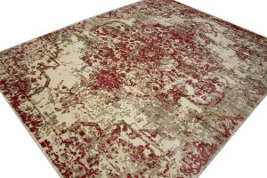 Distressed Floral Modern 8X10 Hand-Loomed Rug