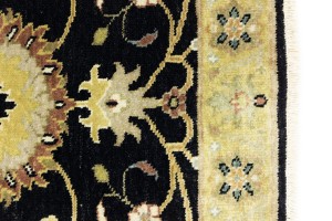 Black Floral Osh Chobi 2X3 Peshawar Oriental Rug