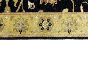 Black Floral Osh Chobi 2X3 Peshawar Oriental Rug