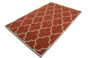 Rusty Red Trellis 5X8 Hand-Tufted Modern Rug