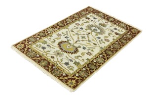 Cream Floral Osh Chobi 3X5 Peshawar Oriental Rug