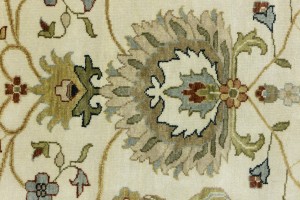 Cream Floral Osh Chobi 9X12 Peshawar Oriental Rug