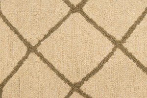 Cream & Brown Geometric 5X8 Hand-Tufted Modern Rug