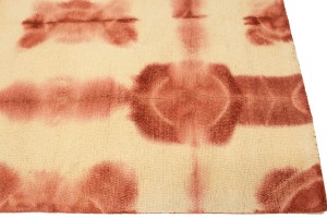 Rusty Red Cream Tie-Dye 5X8 Hand-Tufted Modern Rug