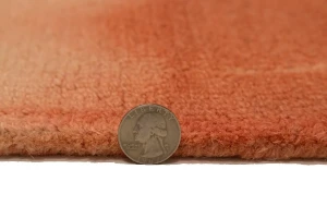 Coral Red Tie-Dye 5X8 Hand-Tufted Modern Rug