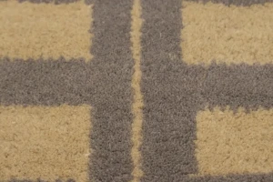 Cream Geometric 5X8 Hand-Tufted Modern Rug