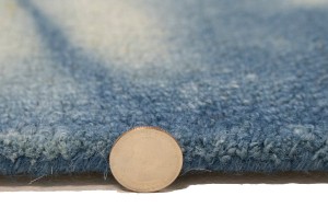 Blue Tie-Dye 5X8 Hand-Tufted Modern Rug