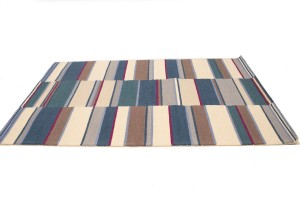 Multicolored Stripes 5X8 Hand-Tufted Modern Rug