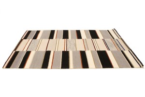 Multicolored Stripes 5X8 Hand-Tufted Modern Rug