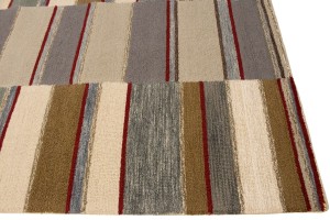 Multicolored Stripes 5X8 Hand-Tufted Modern Rug