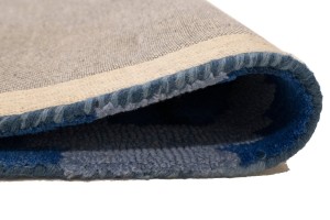 Blue Abstract 5X8 Hand-Tufted Modern Rug