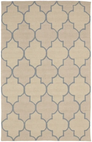 Cream & Gray Trellis 5X8 Hand-Tufted Modern Rug