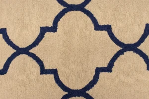 Cream Trellis 5X8 Hand-Tufted Modern Rug